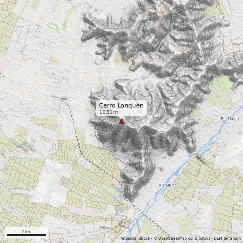Mapa Cerro Lonquén