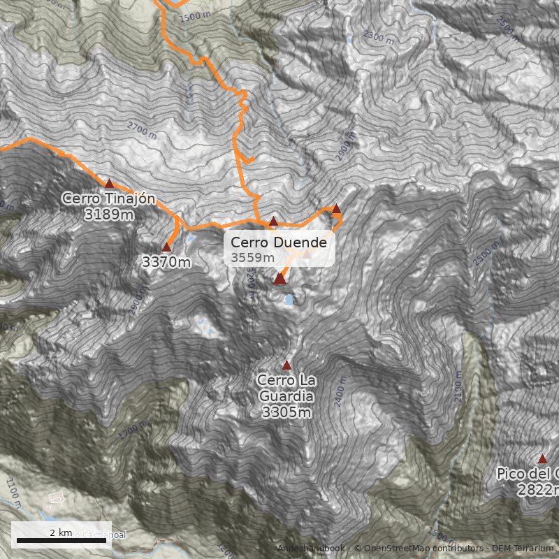 Mapa Cerro Duende