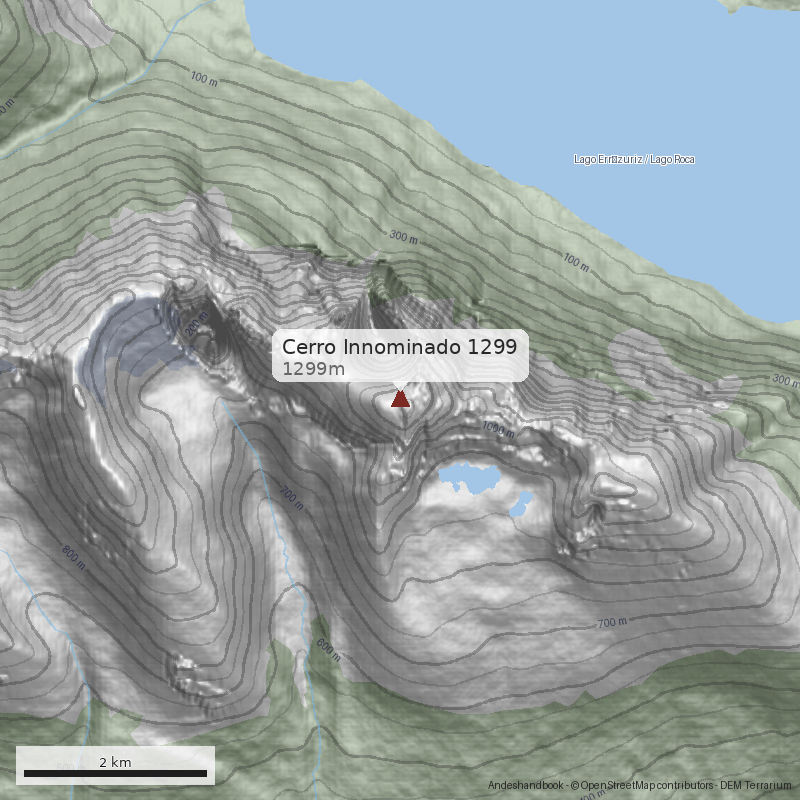 Mapa Cerro Innominado 1299