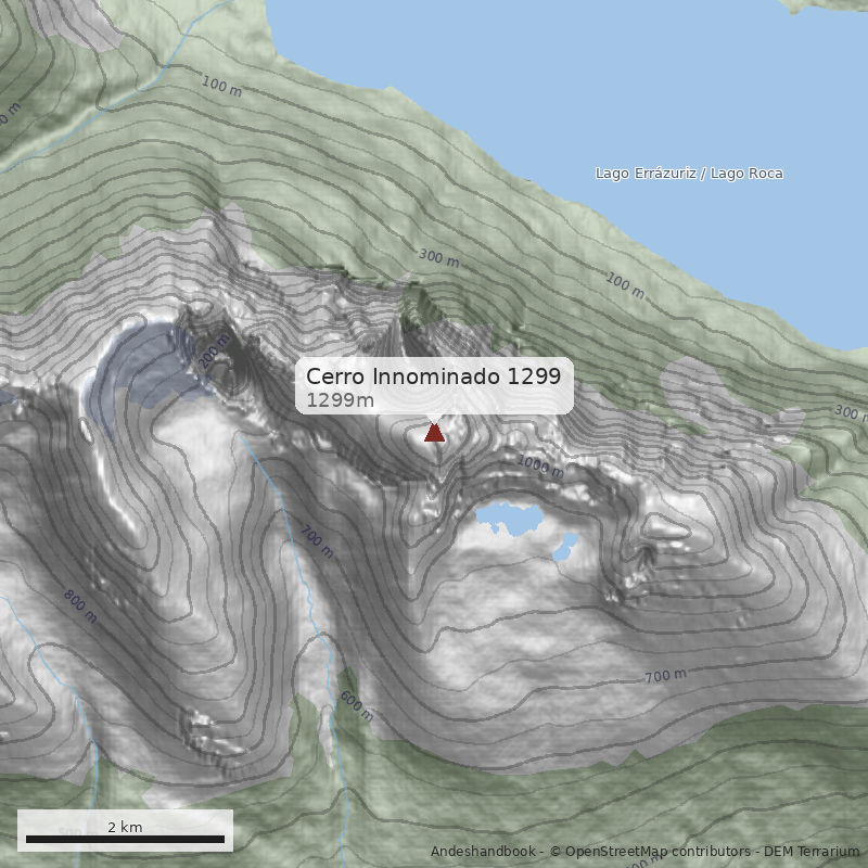 Mapa Cerro Innominado 1299