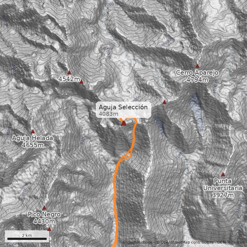Mapa Aguja Selección