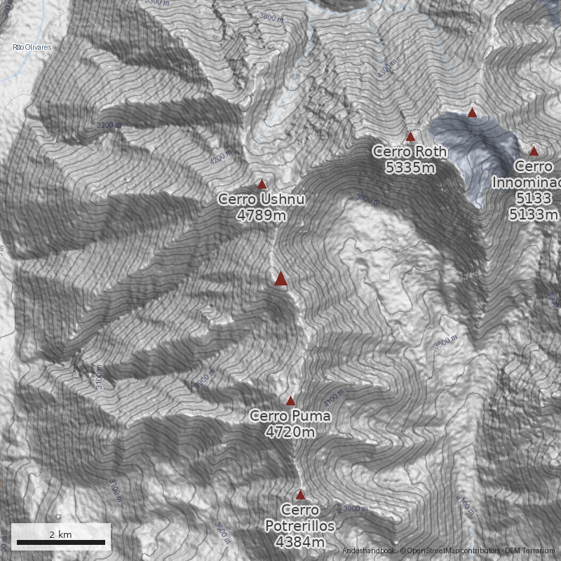 Mapa Cerro Alto del Tambo