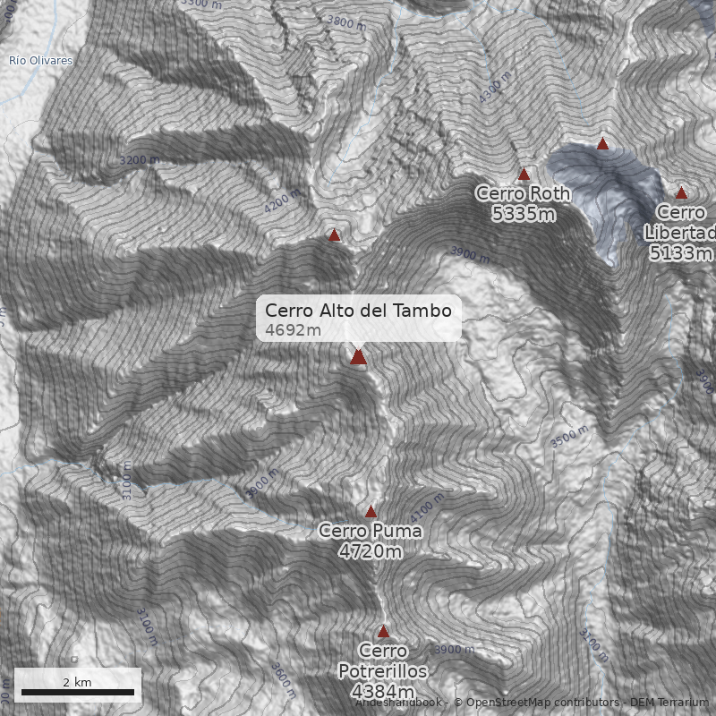 Mapa Cerro Alto del Tambo