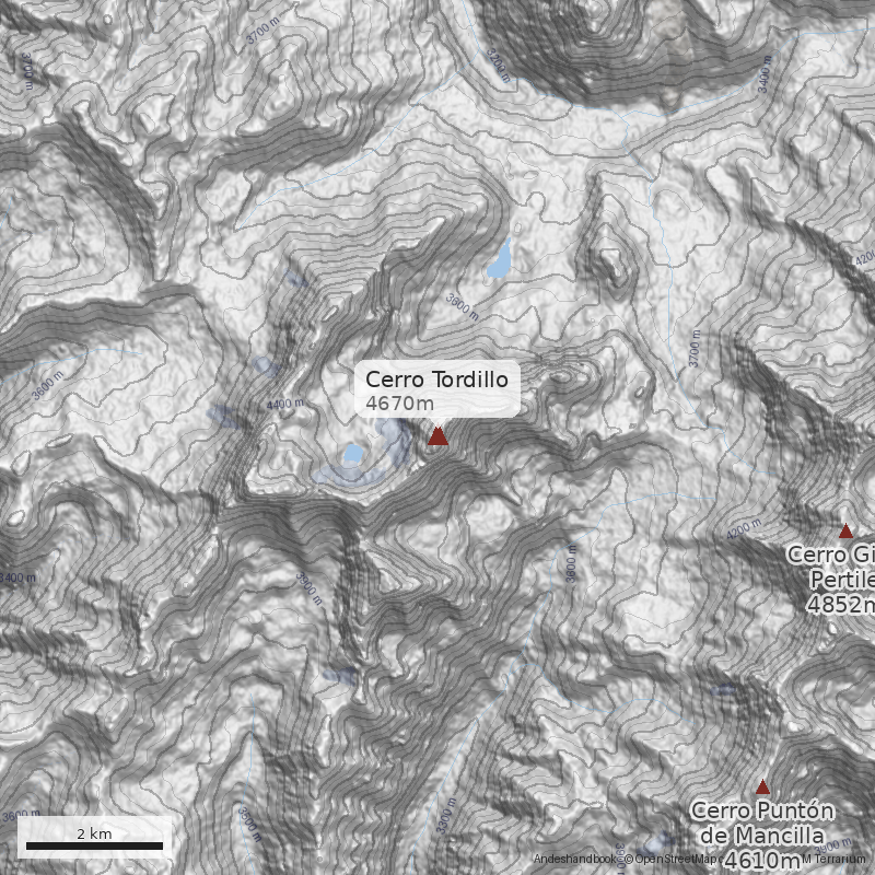 Mapa Cerro Tordillo