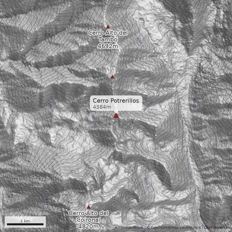 Mapa Cerro Potrerillos