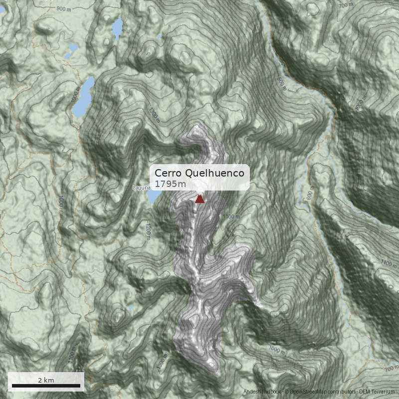 Mapa Cerro Quelhuenco