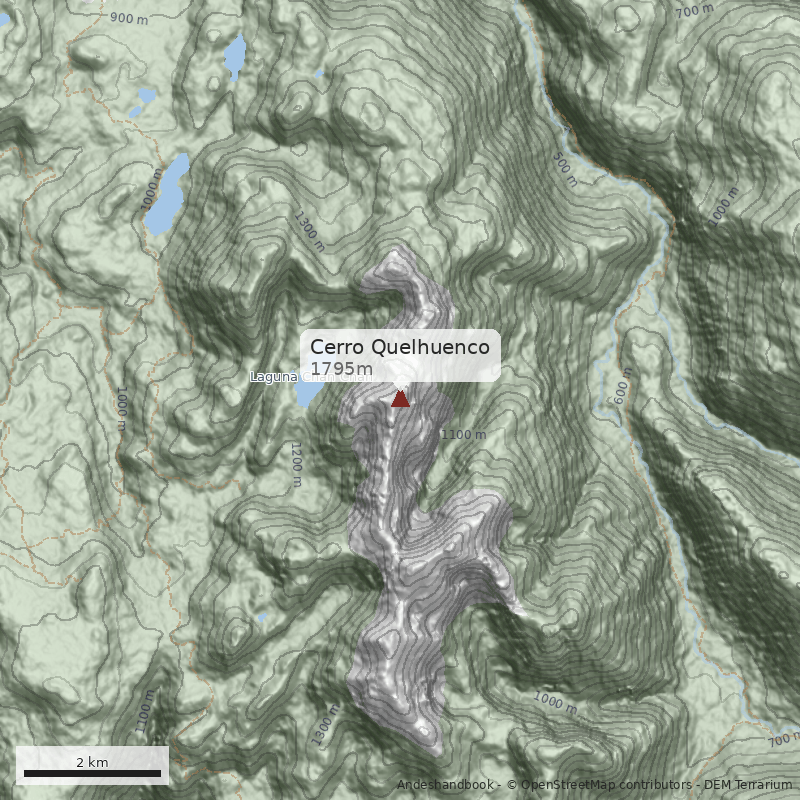 Mapa Cerro Quelhuenco