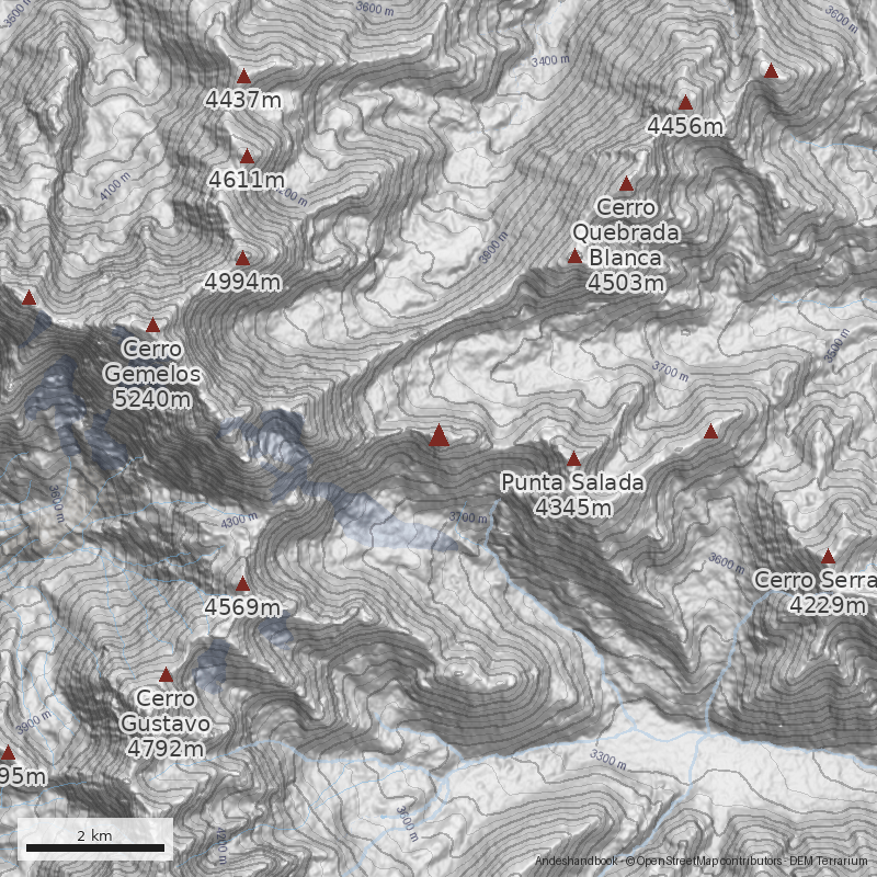 Mapa Cerro de las Trigonias