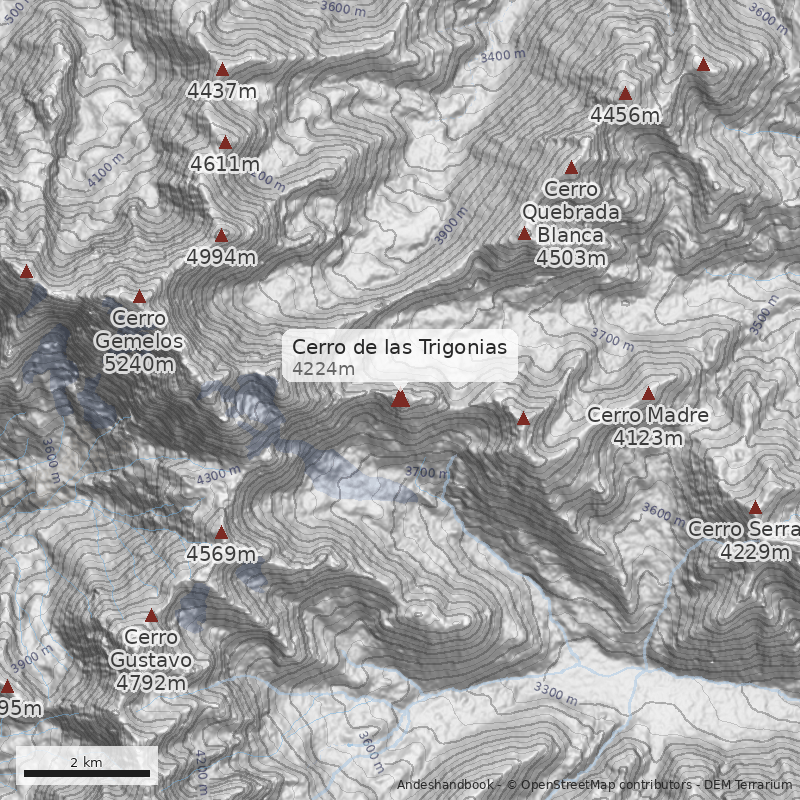 Mapa Cerro de las Trigonias