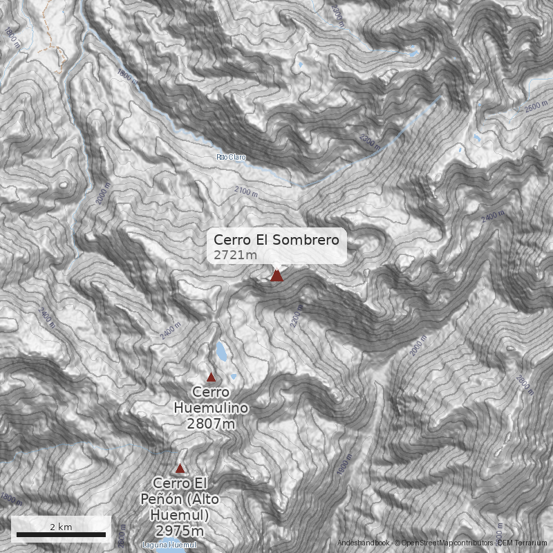 Mapa Cerro El Sombrero