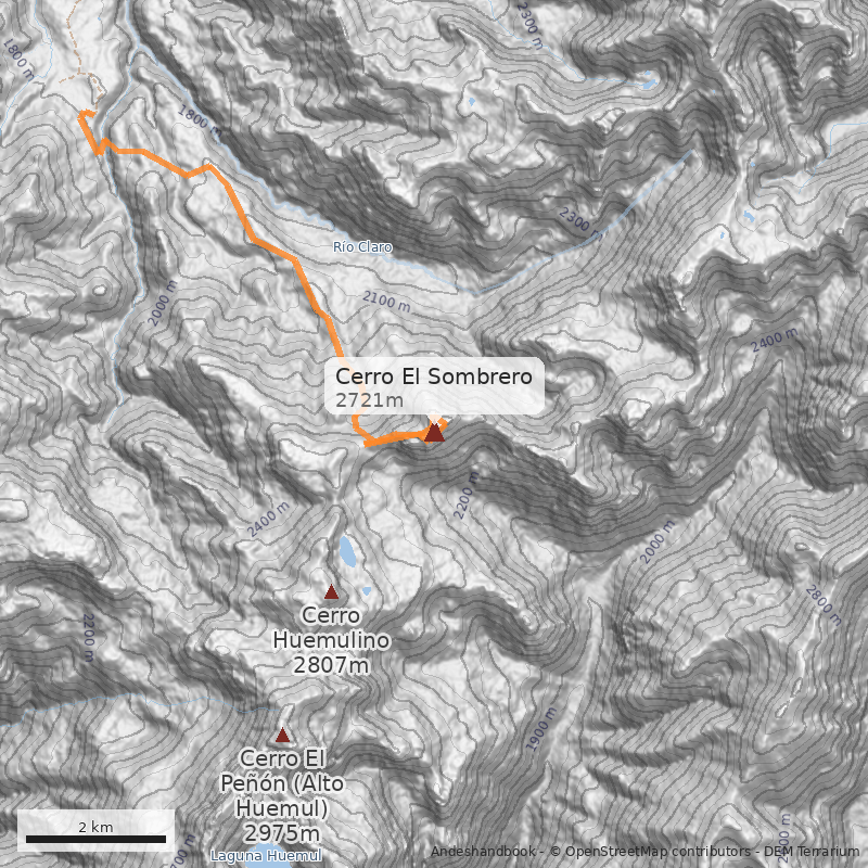 Mapa Cerro El Sombrero