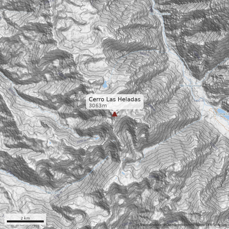 Mapa Cerro Las Heladas