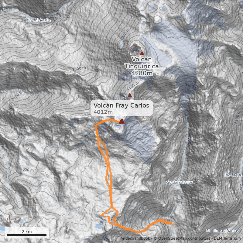 Mapa Volcán Fray Carlos