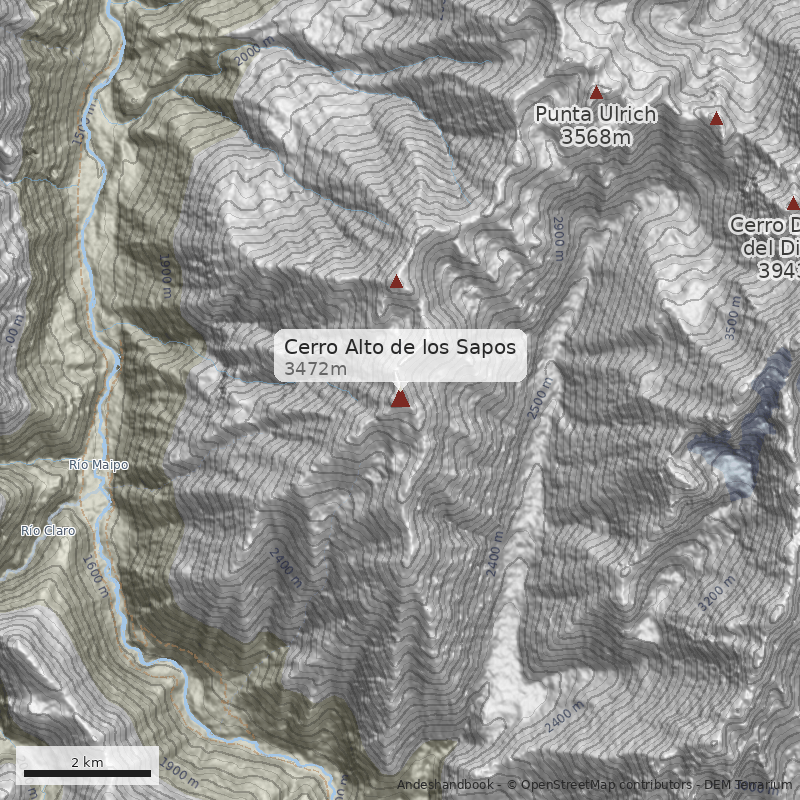 Mapa Cerro Alto de los Sapos