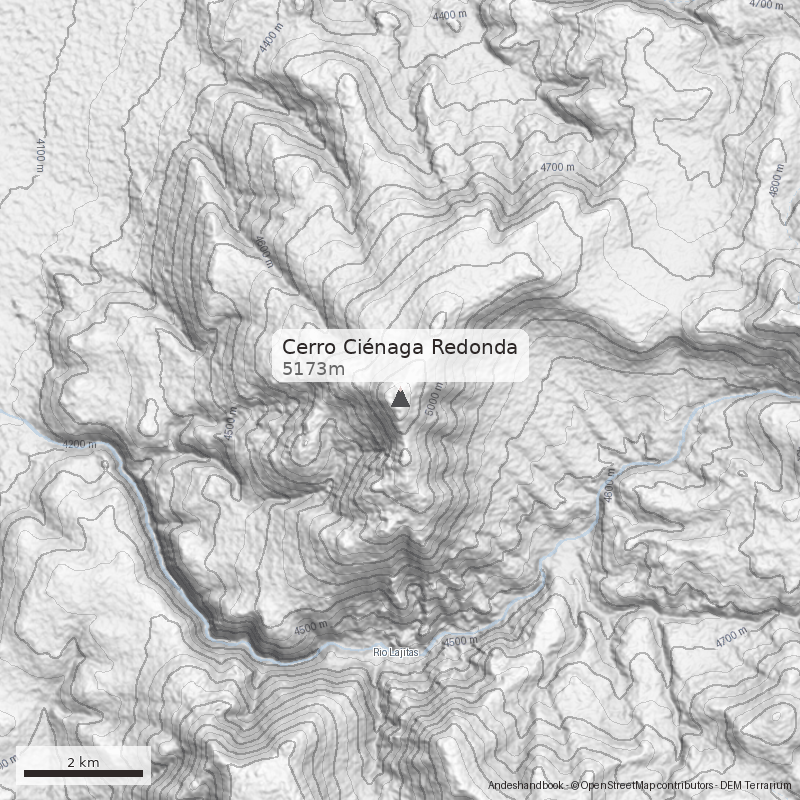 Mapa Cerro Ciénaga Redonda