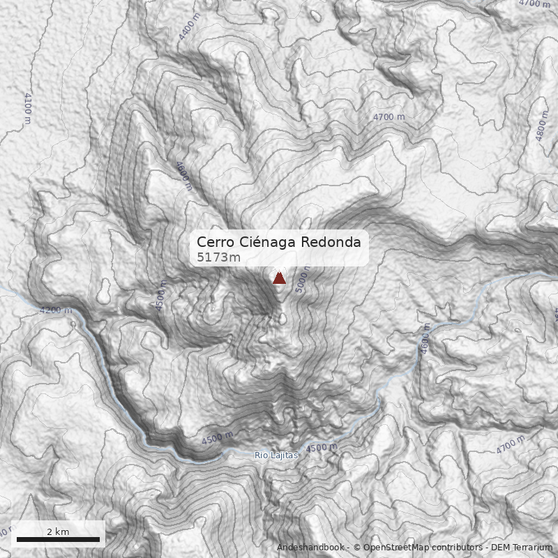 Mapa Cerro Ciénaga Redonda