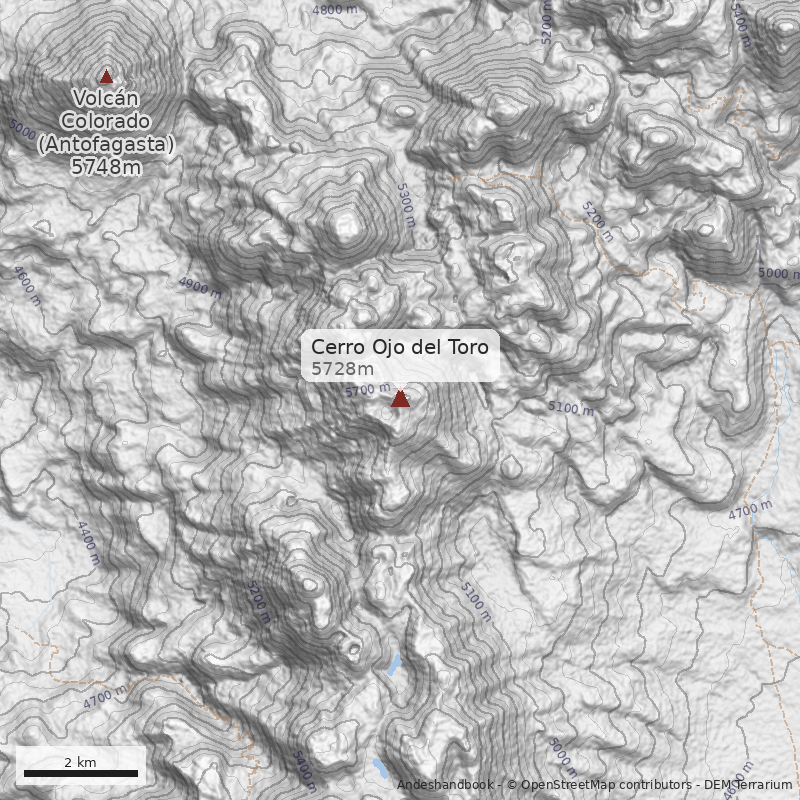 Mapa Cerro Ojo del Toro