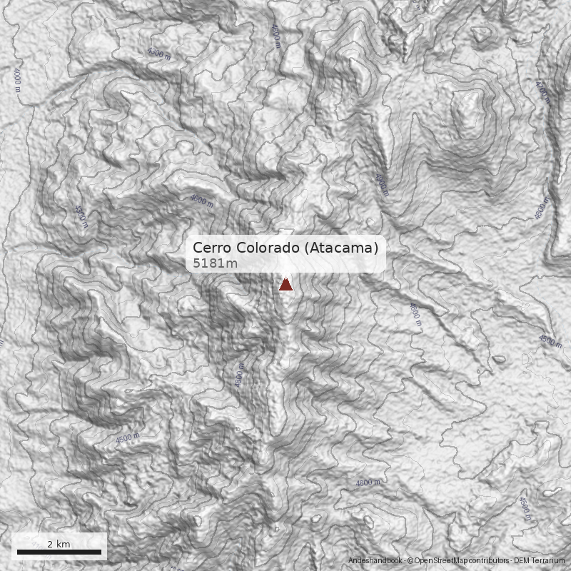 Mapa Cerro Colorado (Atacama)