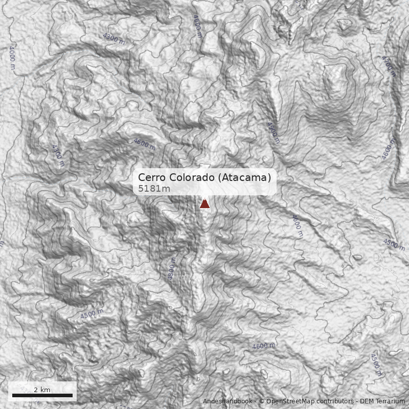 Mapa Cerro Colorado (Atacama)