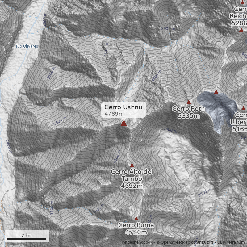 Mapa Cerro Ushnu