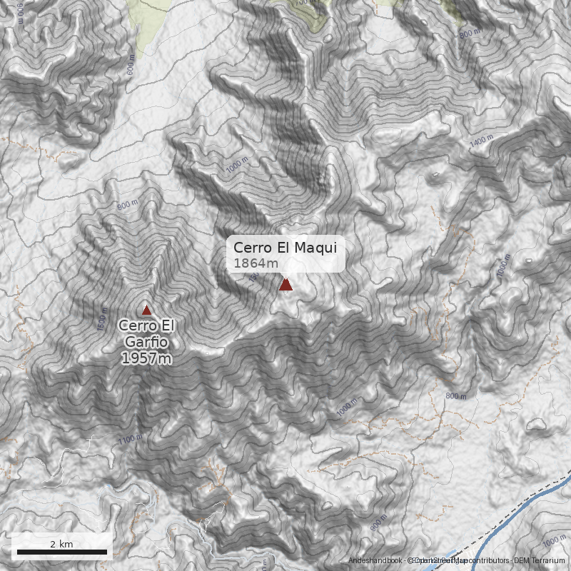 Mapa Cerro El Maqui 