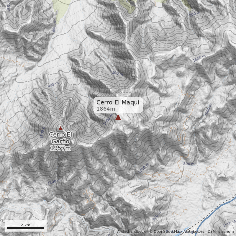Mapa Cerro El Maqui 