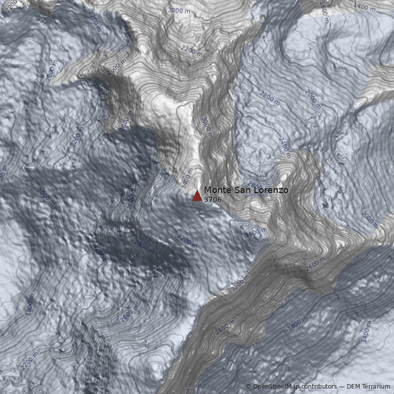 Mapa Monte San Lorenzo