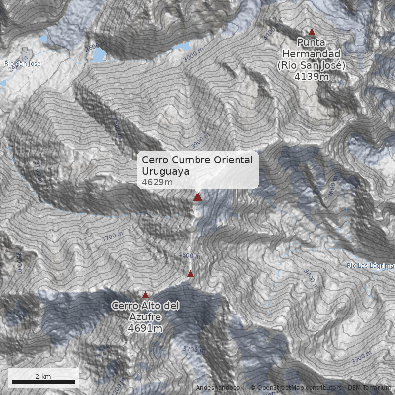 Mapa Cerro Cumbre Oriental Uruguaya