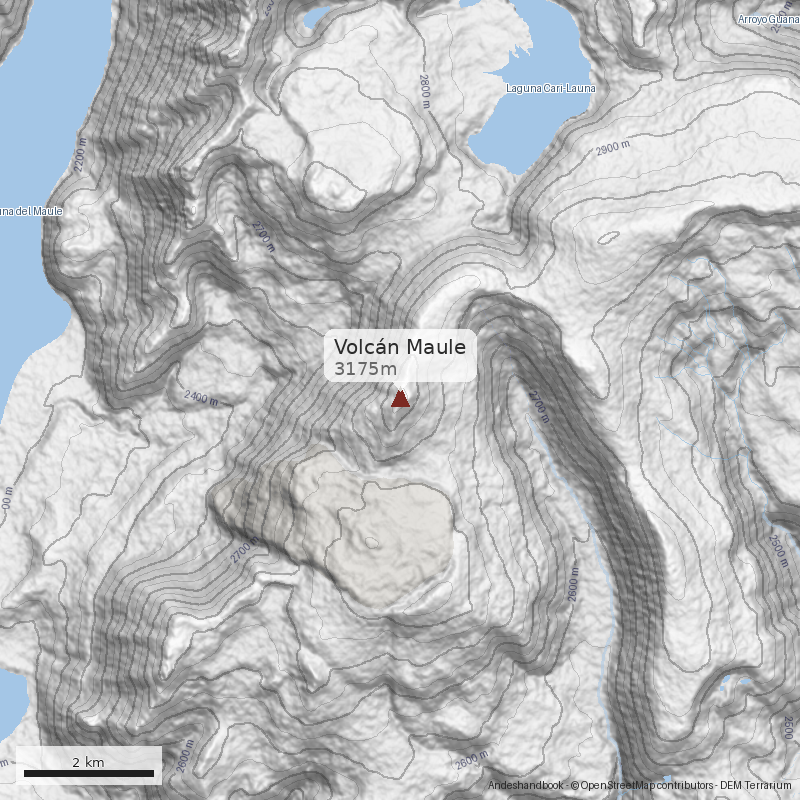 Mapa Volcán Maule