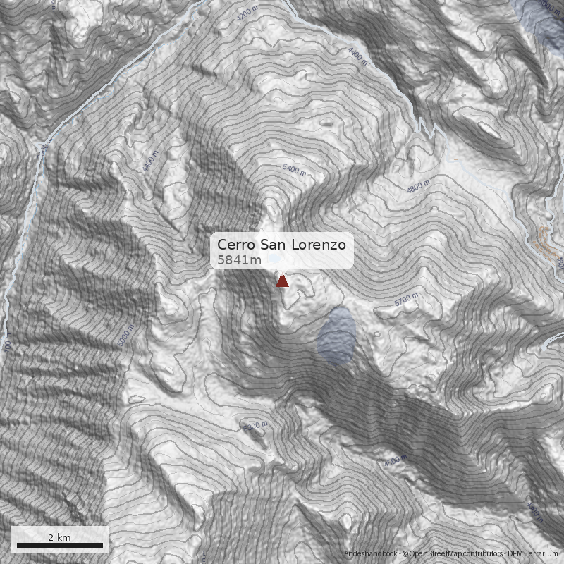 Mapa Cerro San Lorenzo