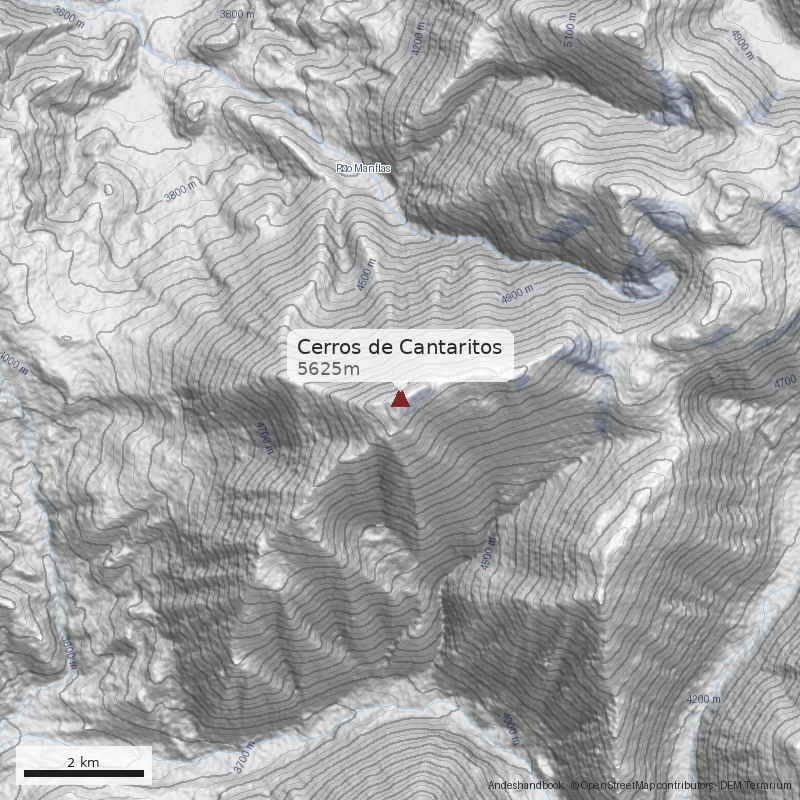 Mapa Cerros de Cantaritos