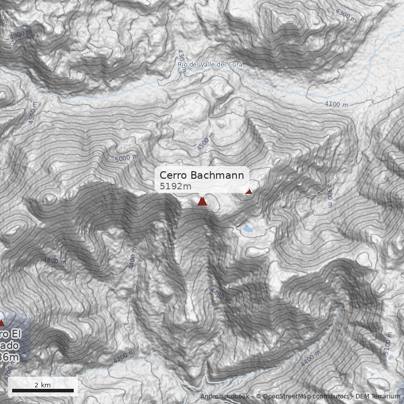Mapa Cerro Bachmann 