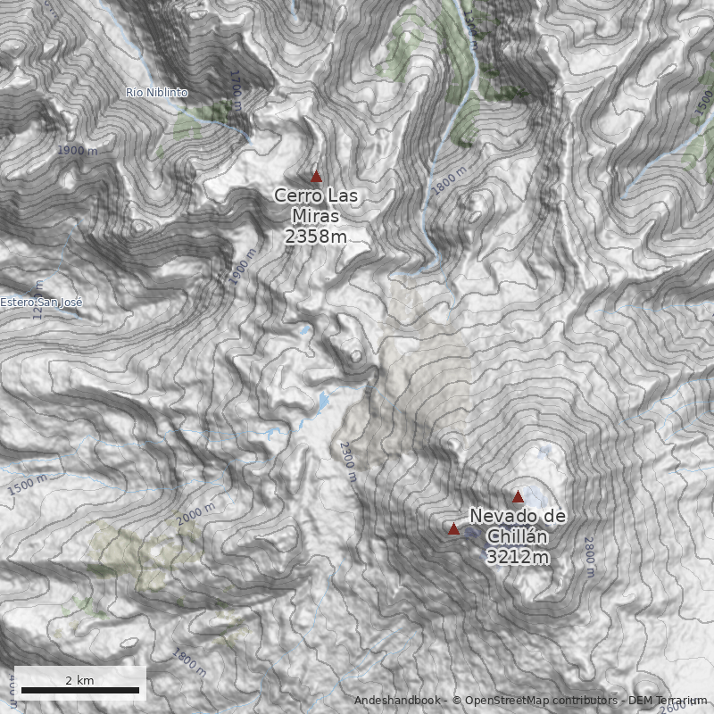 Mapa Cerro Colorado (Ñuble)