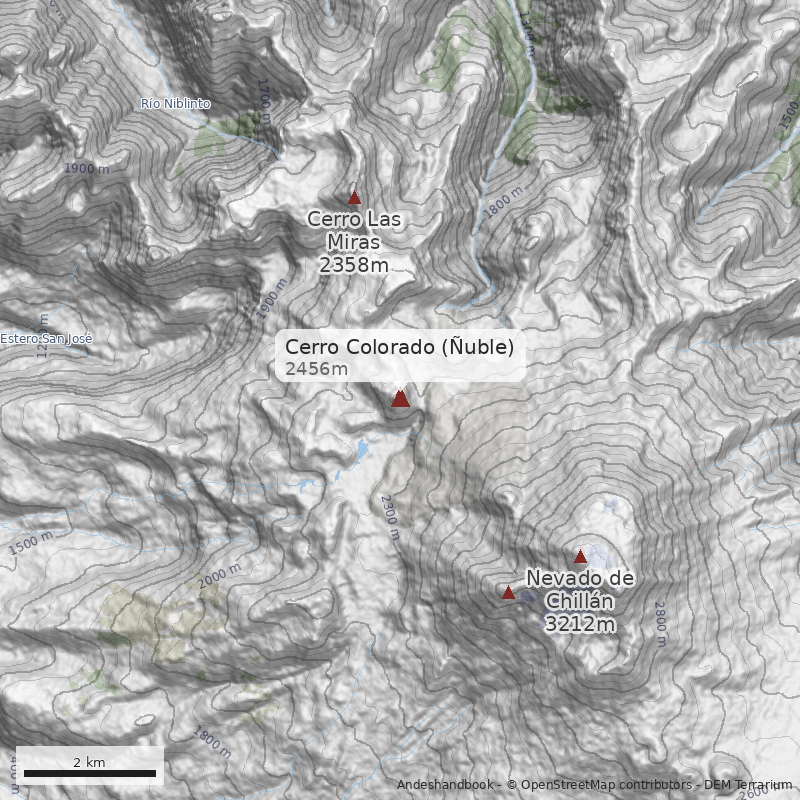Mapa Cerro Colorado (Ñuble)