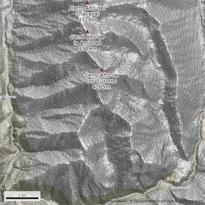 Mapa Cerro Alto del Tofo