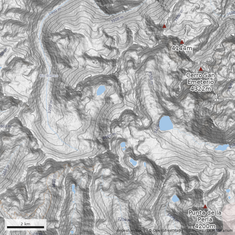 Mapa Cerro Coros Cantín