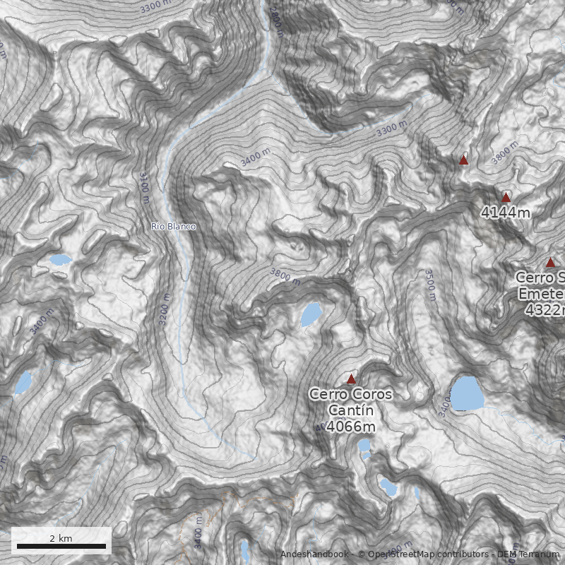 Mapa Cerro Mirador de las Lagunas