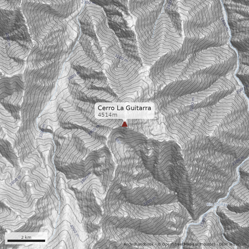 Mapa Cerro La Guitarra