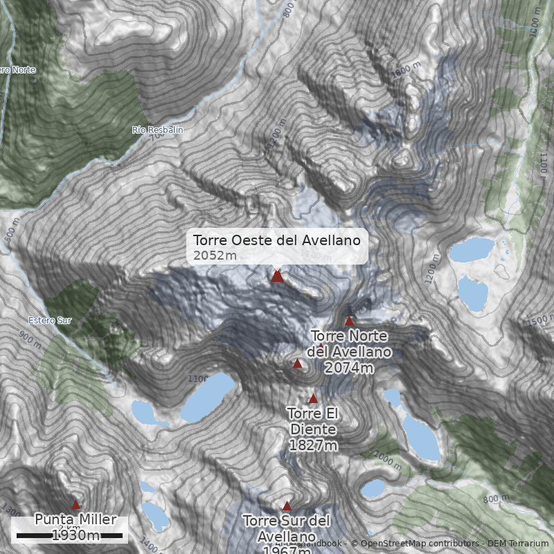Mapa Torre Oeste del Avellano