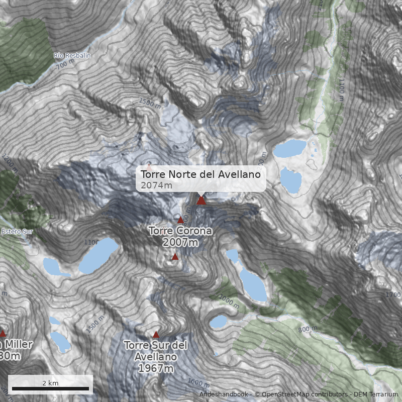 Mapa Torre Norte del Avellano 