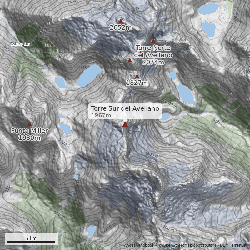 Mapa Torre Sur del Avellano