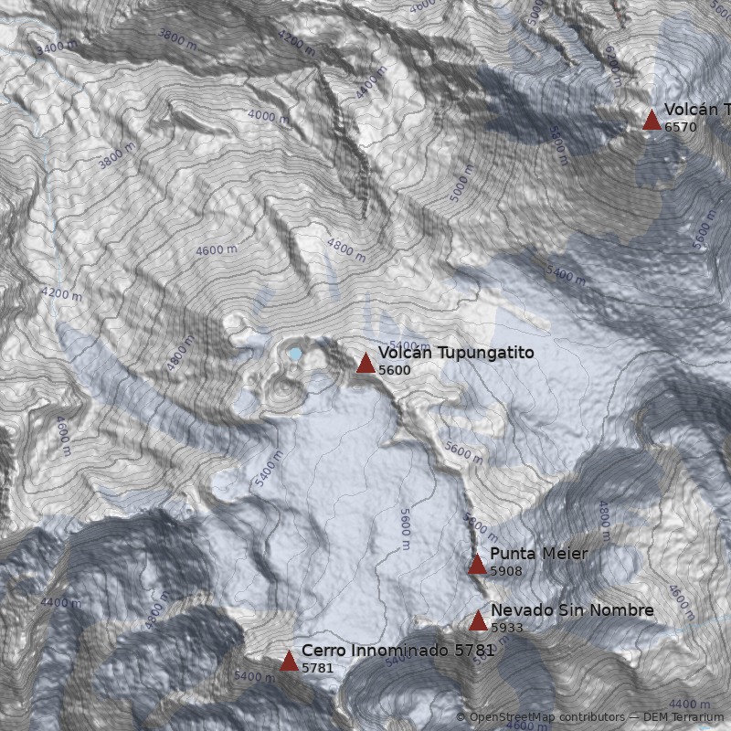 Mapa de los Glaciólogos
