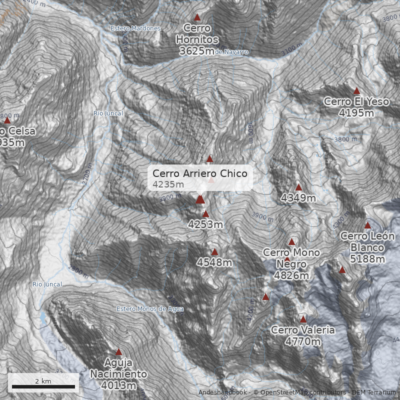 Mapa Cerro Arriero Chico 