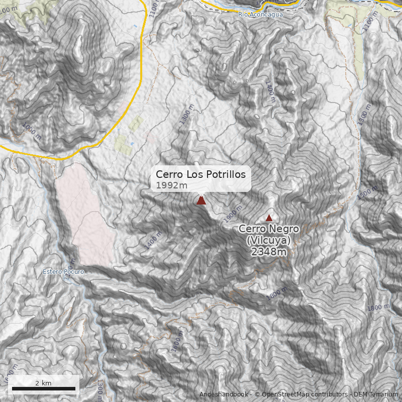 Mapa Cerro Los Potrillos