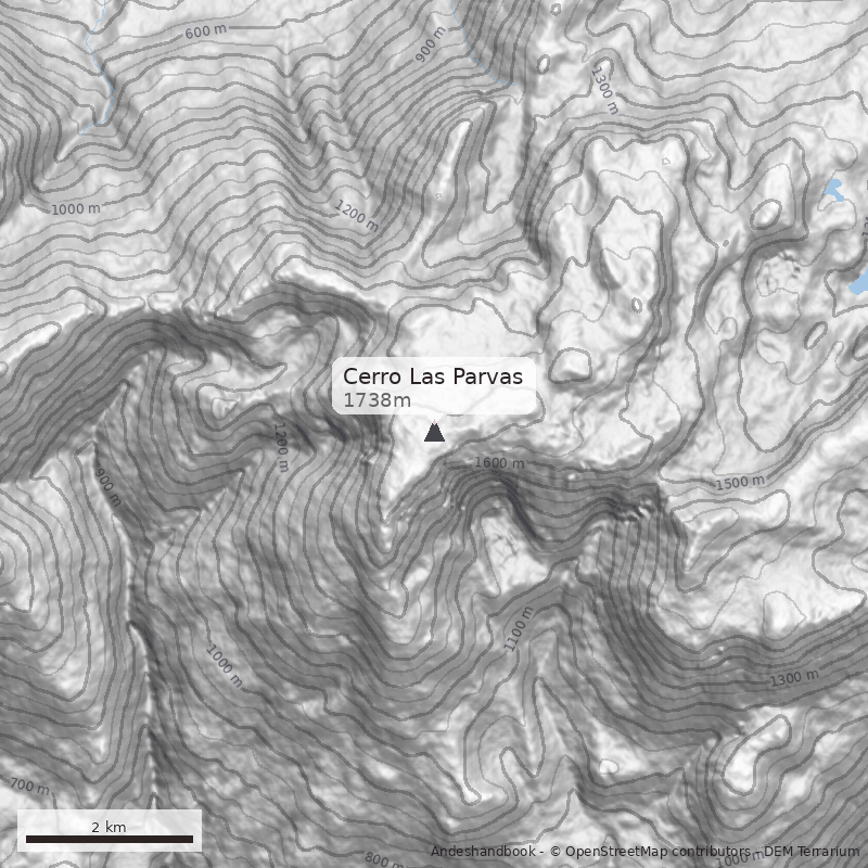 Mapa Cerro Las Parvas