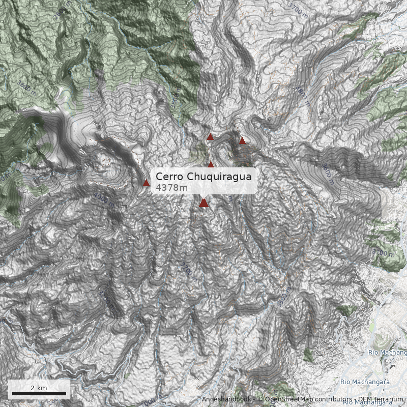 Mapa Cerro Chuquiragua