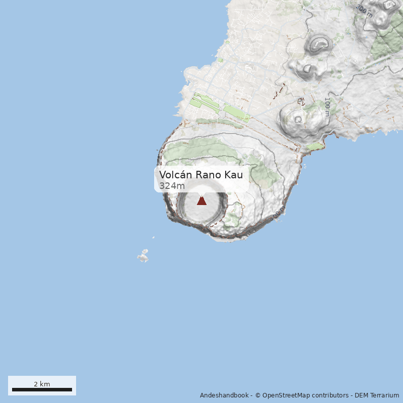 Mapa Volcán Rano Kau