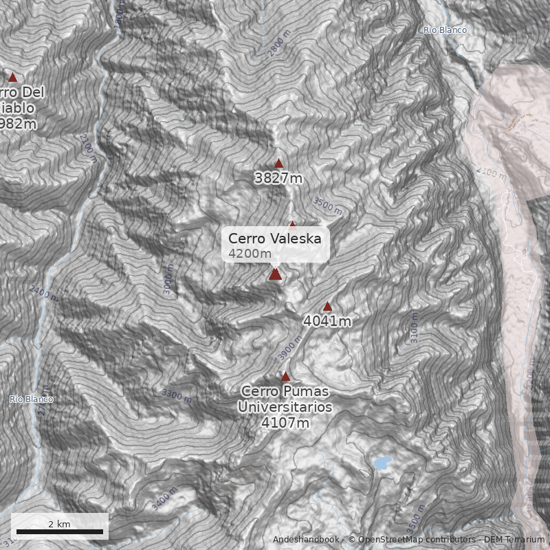 Mapa Cerro Valeska