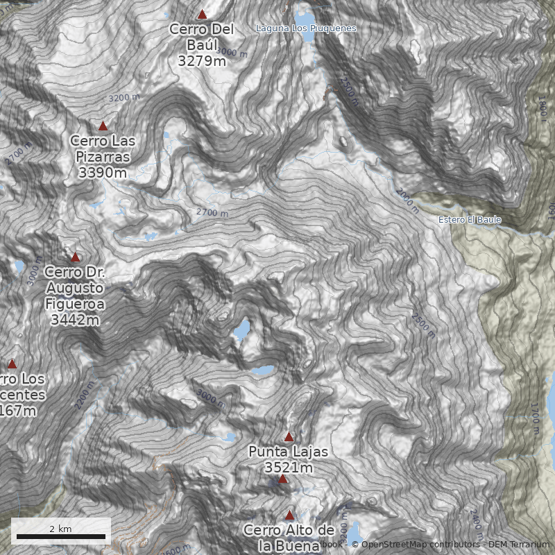 Mapa Cerro Mesón de Los Punzones