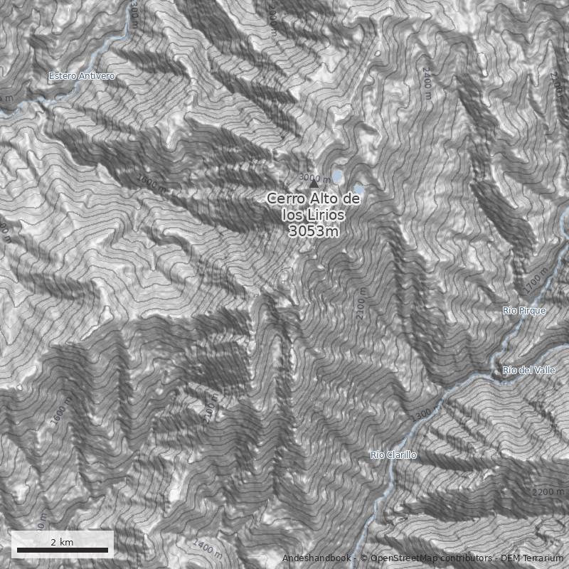 Mapa Cerro Alto de Monserrat